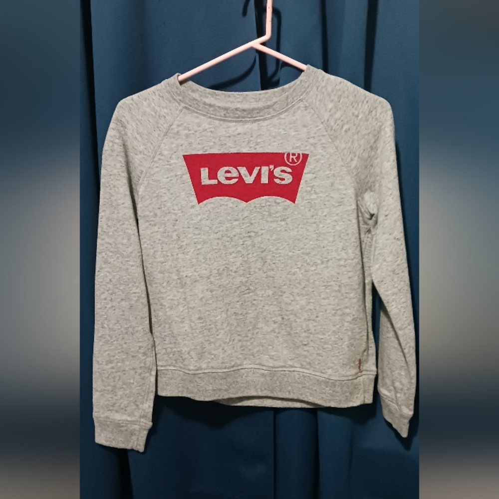 Levi's Gray Sweatshirt with Red Logo